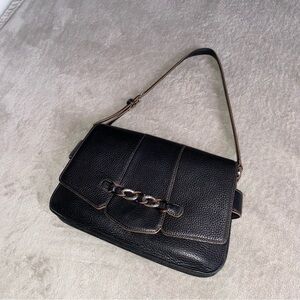 Brighton leather shoulder bag y2k black